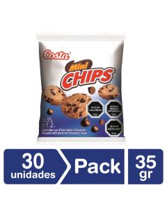 Galleta Mini Choco Chips 30 Un x 35 gr